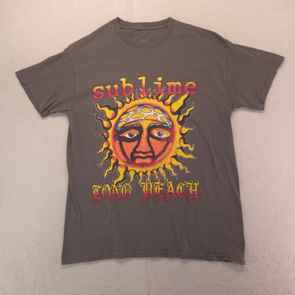 Sublime Band Short Sleeve Crew Neck Graphic T Shirt Mens Size Medium M Gray - Picture 2 of 9